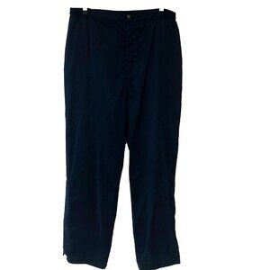 Sunice Golf Pants Men's M Track Rain Navy Lined Leg Zippers Pull On Activewear
